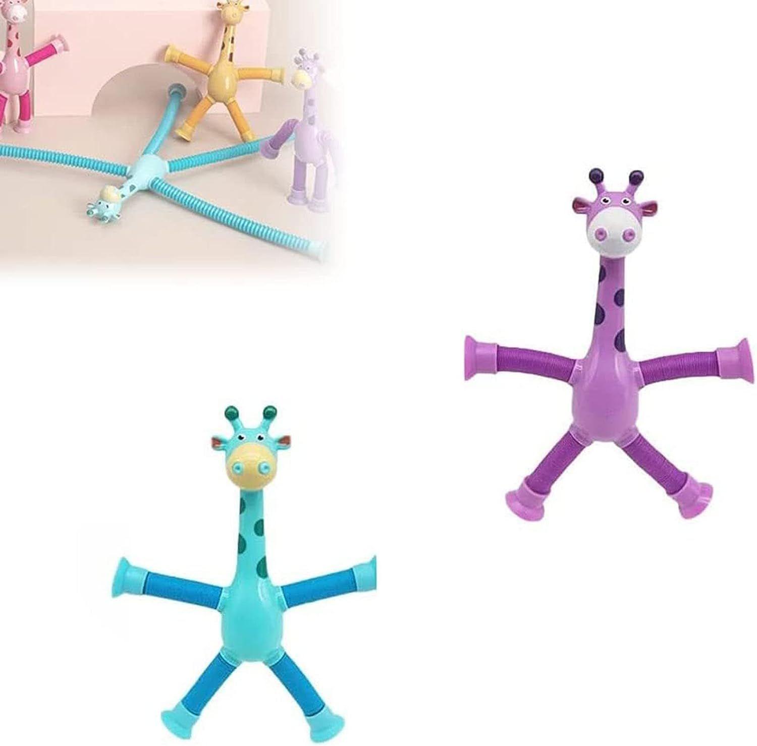 Jouet girafe à ventouse télescopique, jouets sensoriels jouet