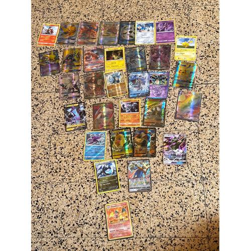 Pack De 32 Cartes Pokémon Dont Dracaufeu Olographique 2ème Édition, Charizard Gx Et Dracaufeu Gx