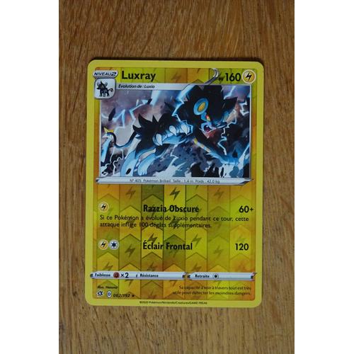 Carte Pokemon Luxray Reverse 160 Pv - 062/192 - Épée Et Bouclier 4,5 - Destinées Radieuses