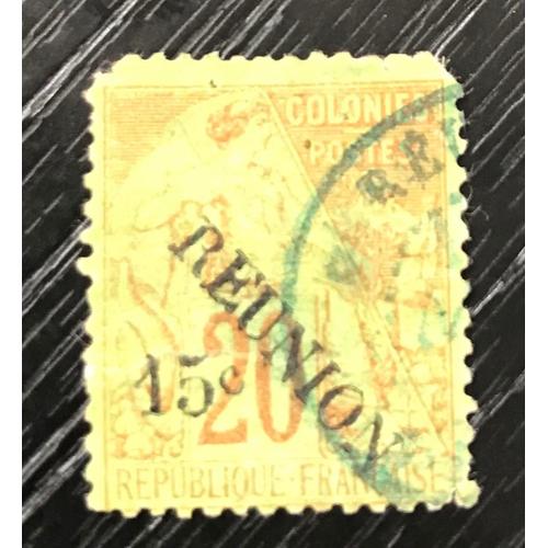 Timbre Oblitéré Réunion 1891 Y&t N° 30