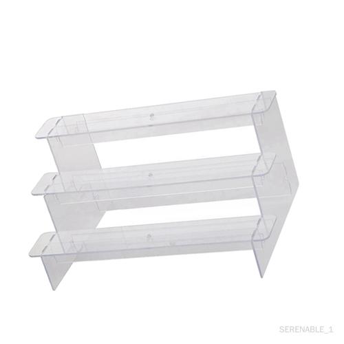 Multi Tier Acrylique Affichage Riser Organisateur Titulaire Multi Fonction Étagère De Stockage Rack Clair Pour Maquillage Chiffres Maison 3 Couches 29cm