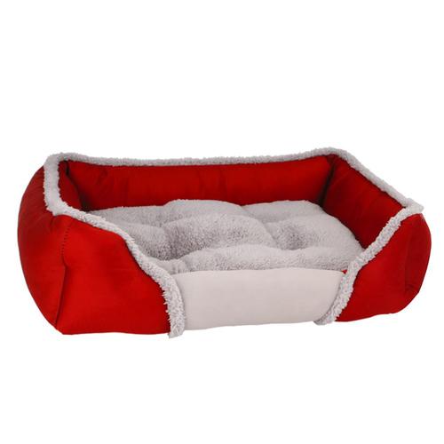 Chenil Chat Chenil Animaux De Compagnie Automne Hiver Chaud Lit Pour Animaux De Compagnie - Rouge Xl