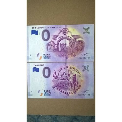 Billet 0 Euro Zoo Liepzig 2018 1+2 Neufs