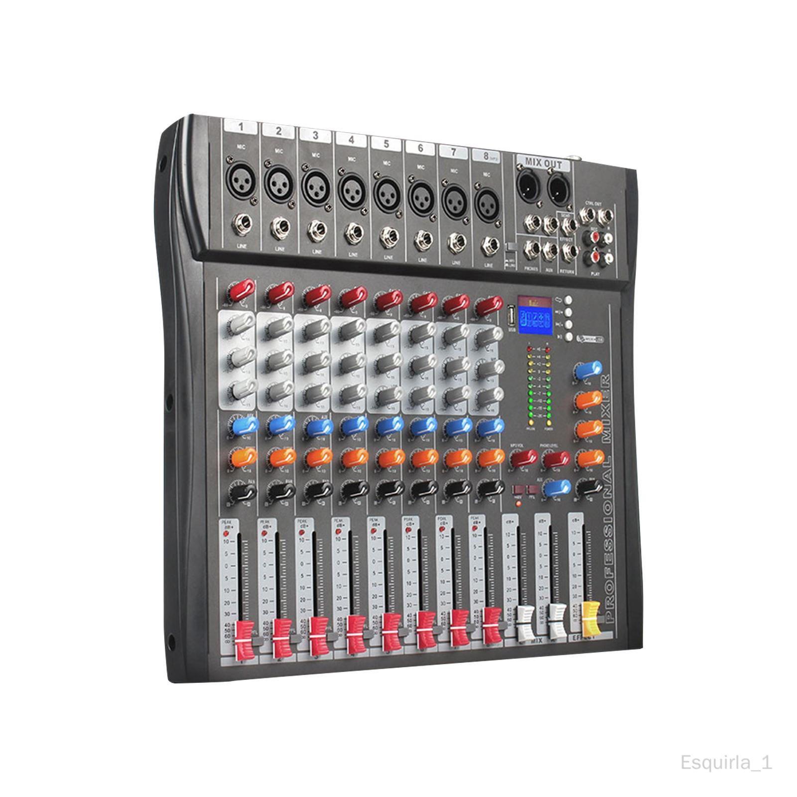 Table de Mixage Audio 8 Canaux Table de Mixage Numérique Prise UE