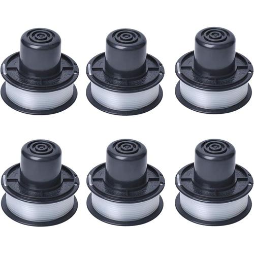 Lot de 6 bobines de Fil pour débroussailleuse,Compatible avec Les modèles Black + Decker GL250/GL310/GL360 - A6226-XJ