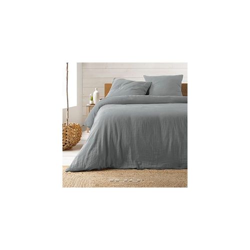 Parure De Couette / Lit Gaze De Coton 240 X 220 Cm - Plusieurs Coloris - Gris |Homeflair