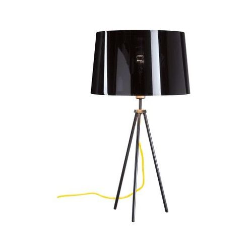 Aluminor Tropic Lampe À Poser Noire, Câble Jaune