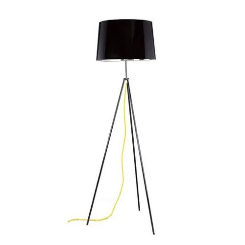 Aluminor Tropic Lampadaire Noir, Câble Jaune