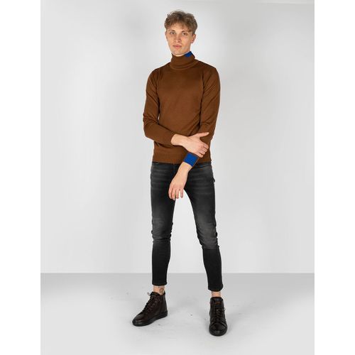 Takeshy Kurosawa Pull Turtle Neck - 83158| Dolcevita Intarsio - Marron