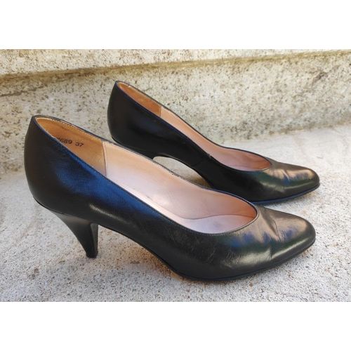 Escarpins Cuir Noir T37