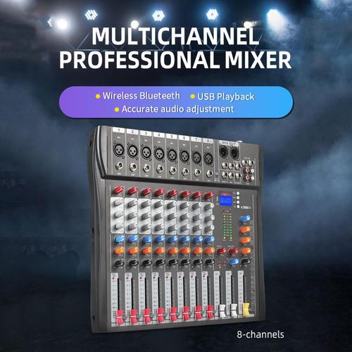 Table de Mixage Audio 8 Canaux Table de Mixage Numérique Prise UE pour  Prise Micro XLR