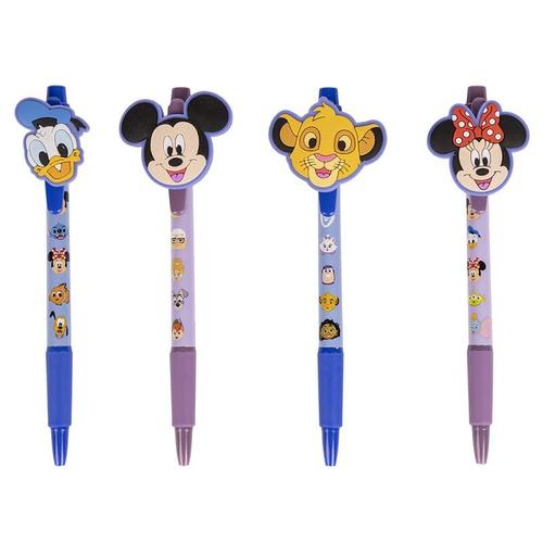 Pack De 4 Stylos À Bille Fantaisie Personnages Disney