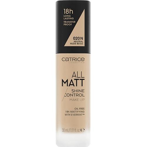 Catrice - All Matt Shine Control Make Up Fond De Teint Matifiant 020 N Neutral Nude Beige Fond Teint 020n, Neutral Nude Beige, 30 Ml 30 Ml 