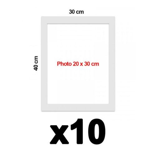 Lot De 10 Passe Partout Pour Cadre 30 X 40 Cm Ext - 20 X 30 Cm Int - Blanc
