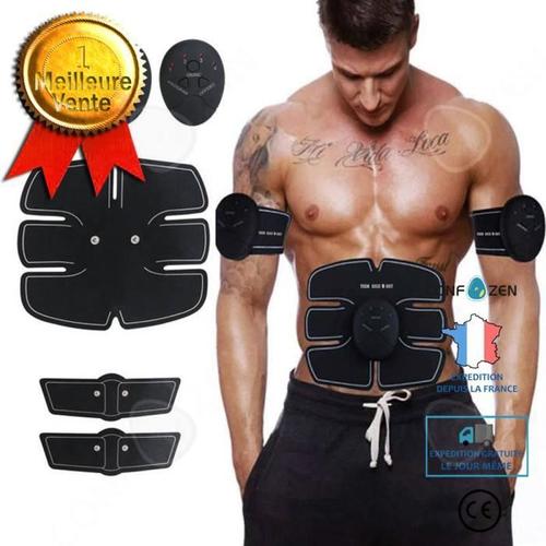 ceinture abdominale électrostimulation minceur femme homme amincissant  musculation électrique bras ventre plat sport patch niveaux