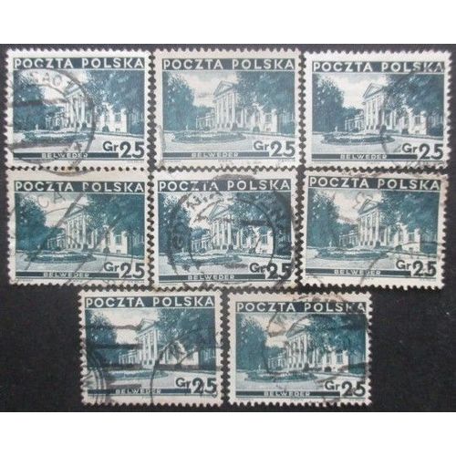 Pologne N°383 X 8 Oblitéré