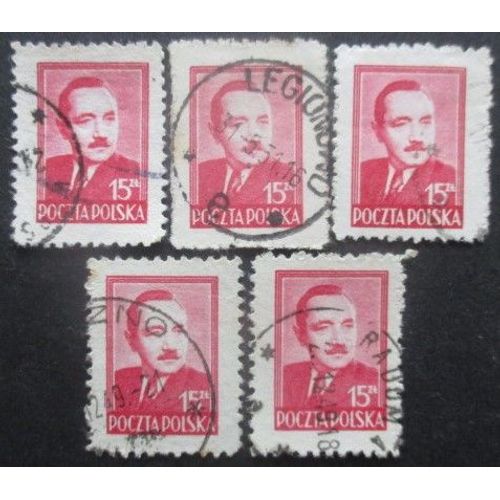 Pologne N°534 X 5 Oblitéré
