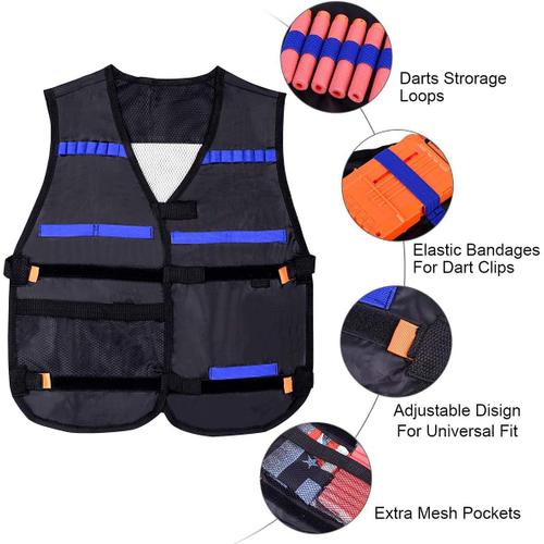 Kids Tactical Vest Set Gilet tactique pour Nerf Guns N-strike