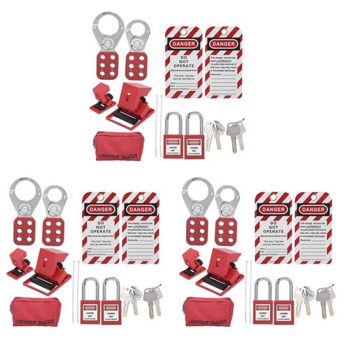 27 PCS Lockout Tagout Locks Tags Set Lockout Locks Keyed Different
