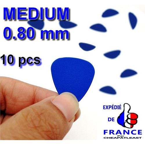 Lot 10 Médiators Medium Abs 0.80mm ( Mediator Plectre Pour Guitare Acoustique Électrique Électro-Acoustique Classique Basse...)