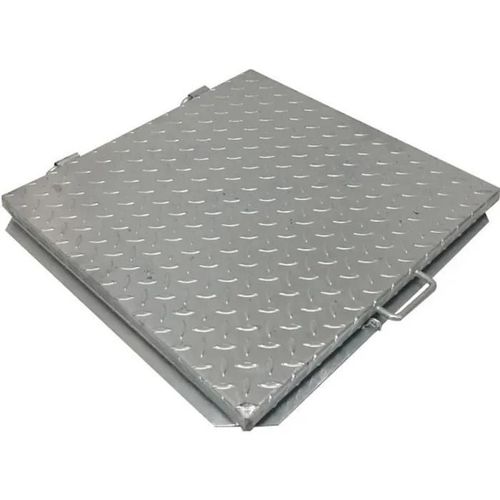 Couvercle de regard - Non spécifié - 40x40 cm - Acier galvanisé - Gris - Pour eaux pluviales et usées