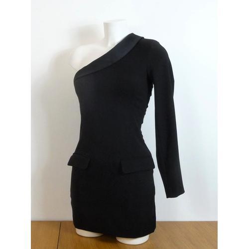 Robe Blazer Noir Avec 1 Epaule Dénudée Et 1 Manche Longue- Taille S- Zara