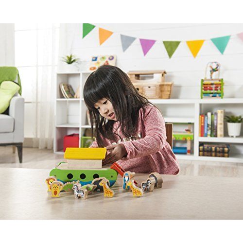 Everearth - Ee33287 - Figurine - Petite Arche De Noé En Bois