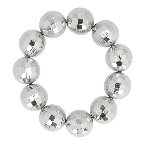 Bracelet Boules À Facettes Argent Disco Adulte