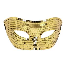 Masque Loup Facettes Disco Or Adulte