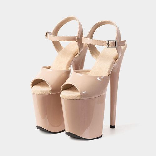 Laijianjinxia Chaussures Plateforme Talons Hauts Pour Femmes Sandales De Fête Chaussures De Pole Légiti Mode Supérieure En Pu Hss202303 Sexy 20cm 8 Pouces