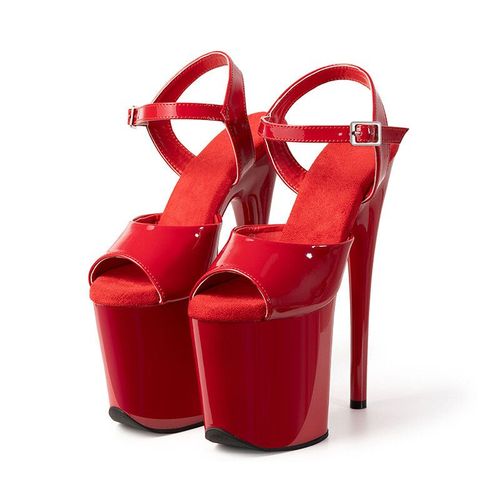 Laijianjinxia Chaussures Plateforme Talons Hauts Pour Femmes Sandales De Fête Chaussures De Pole Légiti Mode Supérieure En Pu Hss202303 Sexy 20cm 8 Pouces