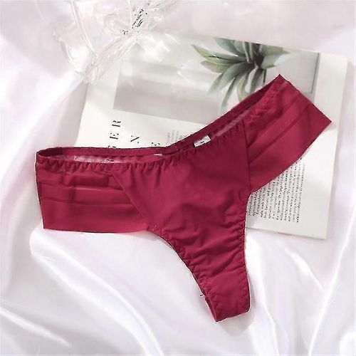 Sexy Transparent G-String Culotte Pour Femmes Soie Glacée Perspective Sans Couture String Femme String Couleurs Unies Respirant Tstrings Lingerie