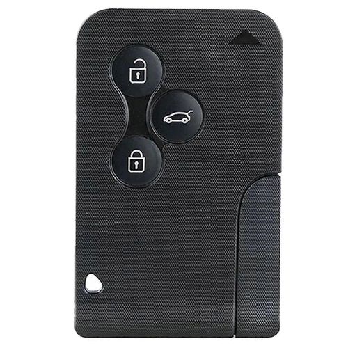 Carte À Puce À 3 Boutons Pour Renault Clio Logan Megane 2 3 Koleos Scenic Porte-Cartes Noir Voiture Porte-Clés Coquille Avec Petite Clé Auto Parts Ft
