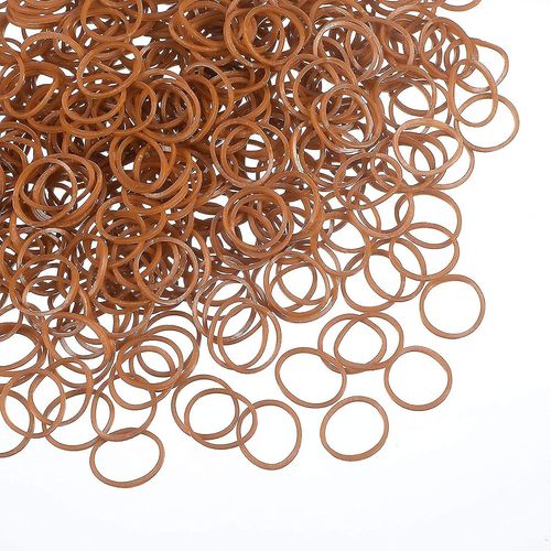 1000pcs Mini élastiques bandes élastiques souples pour les cheveux d¿enfants Tresses cheveux (brun)