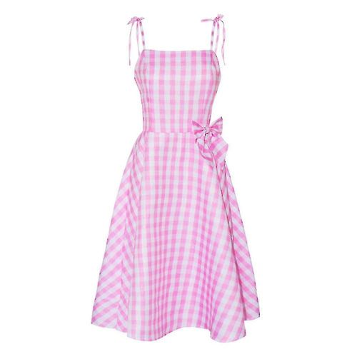 Film Barbie Cosplay Costume Rose Plaid Robe Halloween Fancy Dress Carnaval Party Costumes Pour Adultes Enfants
