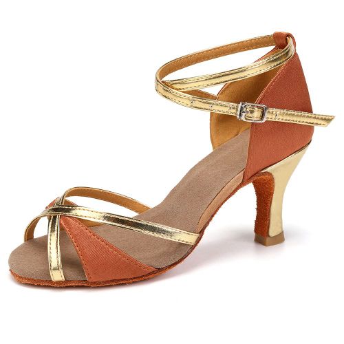 Chaussures De Danse Latine Pour Femmes De Marque Talon D'environ 5cm Et 7cm Pour Salle De Bal Tango Salsa