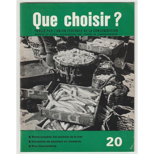 Que Choisir ? N° 20, 3ème Trimestre 1966