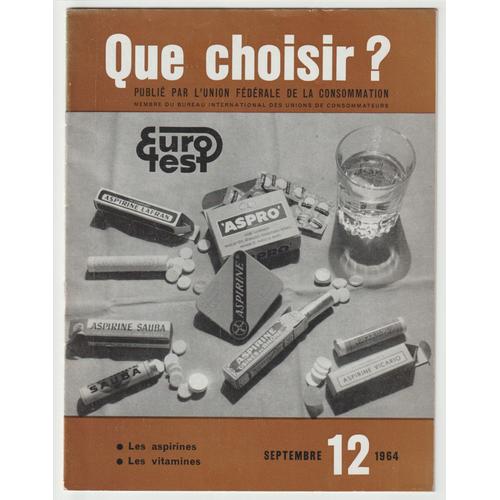 Que Choisir N° 12, Septembre 1964