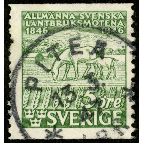 Timbre Oblitéré Sverige, Allmänna Svenska Lantbruksmötena 1846 - 1946, 5 Öre