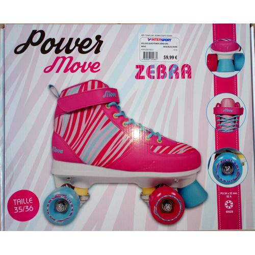Rollers Quad Power Zebra Gril Power Move Taille 35/36