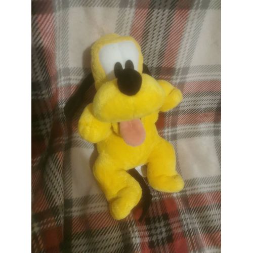 Doudou Peluche Pluto Langue Couverture Collier Vert Disneyland Resort Paris