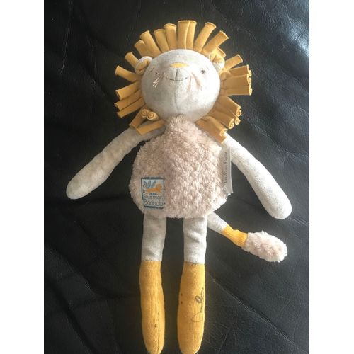 Doudou Lion Sous Mon Baobab Hochet Par Moulin Roty 28cm