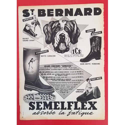 Affiche Publicitaire De Presse Semelflex (1953)