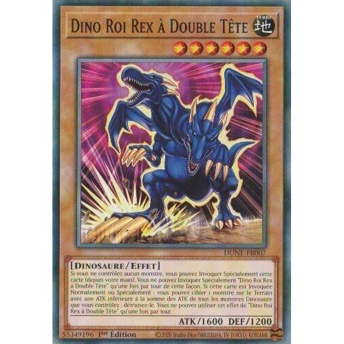 Yu Gi Oh Dune Fr007 Dino Roi Rex À Double Tête