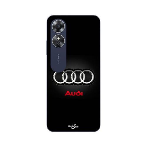 Coque Oppo A17 Logo De Voiture Audi Gris Et Rouge