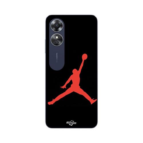 Coque Oppo A17 Jordan Logo 23 Nike Basketball Couleur Rouge