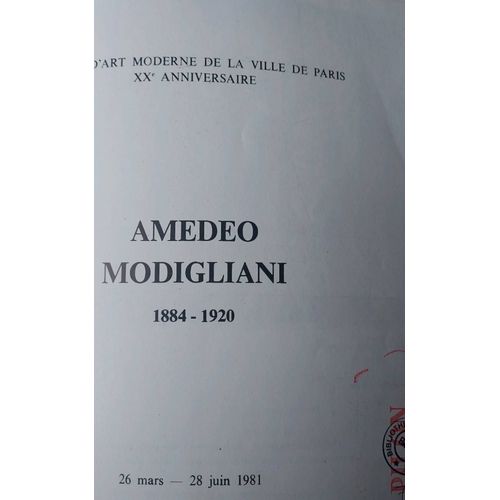 Modigliani. Catalogue Exposition Mairie De Paris