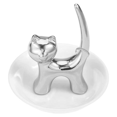 Plat À Bijoux Pour Chat, Plateau À Bijoux, Porte-Bague En Céramique Pour Chat, Porte-Bijoux, Bracelets Tendance, Boucles D'oreilles, Plateau De Rangement, Cadeau Pour Femme