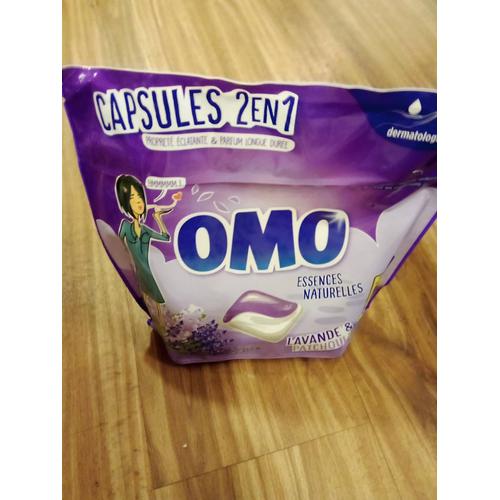 Lot de 3-omo essences naturelle 2 en 1-lessive capsules lavande et patchouli 3×30.