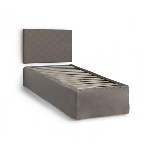 Lit Simple En Tissu Tourterelle 80x190 Cm